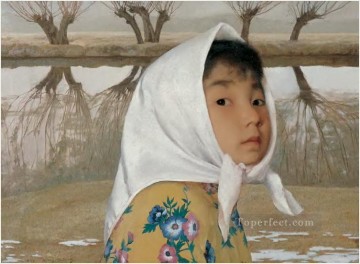 Spring Bud WYD Chinese Girls Oil Paintings